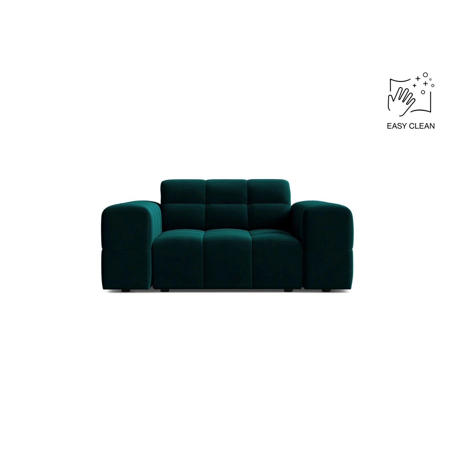 Chicago Sessel aus Samt in Tiefes Petrol (Venus 2911), 132x102 cm von Cosmopolitan Design – Bild 1
