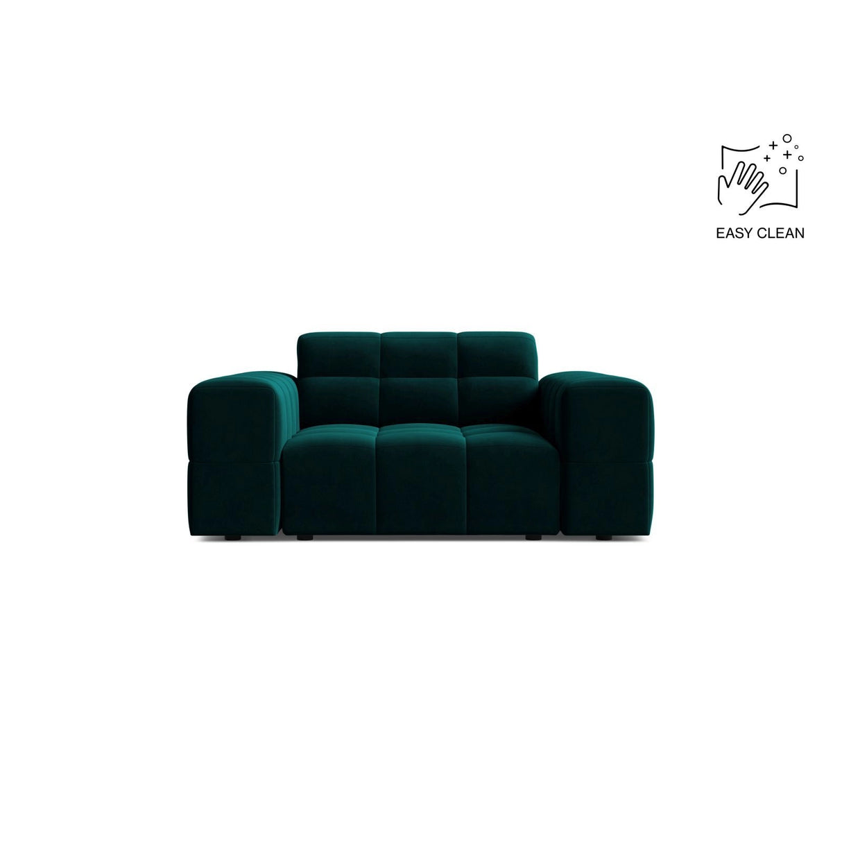 Chicago Sessel aus Samt in Tiefes Petrol (Venus 2911), 132x102 cm von Cosmopolitan Design – Bild 1