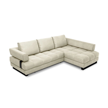 Clinton 5-Sitzer Ecksofa mit Schlaffunktion und Stauraum, Rechte Seite, aus Samt oder Strukturstoff, 272x173x89 cm von Cosmopolitan Design – Bild 1