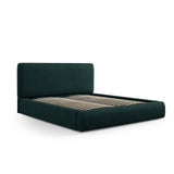 Colonel Bett mit Kopfteil und Stauraum aus Chenille in Flaschengrün (Rebel 16), 160x200 cm von Cosmopolitan Design – Bild 4