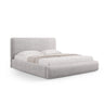 Colonel Bett mit Kopfteil und Stauraum aus Chenille in Hellgrau (Rebel 5), 200x200 cm von Cosmopolitan Design – Bild 1