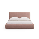 Colonel Bett mit Kopfteil und Stauraum aus Chenille in Rosa (Rebel 7), 140x200 cm von Cosmopolitan Design – Bild 3