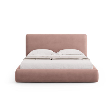 Colonel Bett mit Kopfteil und Stauraum aus Chenille in Rosa (Rebel 7), 200x200 cm von Cosmopolitan Design – Bild 3