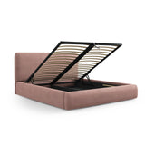 Colonel Bett mit Kopfteil und Stauraum aus Chenille in Rosa (Rebel 7), 200x200 cm von Cosmopolitan Design – Bild 5