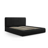 Colonel Bett mit Kopfteil und Stauraum aus Chenille in Schwarz (Rebel 1), 180x200 cm von Cosmopolitan Design – Bild 4