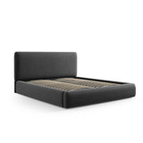 Colonel Bett mit Kopfteil und Stauraum aus Samt in Dunkelgrau (Riviera 95), 180x200 cm von Cosmopolitan Design – Bild 5