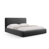 Colonel Bett mit Kopfteil und Stauraum aus Samt in Dunkelgrau (Riviera 95), 200x200 cm von Cosmopolitan Design – Bild 1