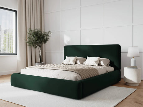 Colonel Bett mit Kopfteil und Stauraum aus Samt in Flaschengrün (Riviera 38), 200x200 cm von Cosmopolitan Design – Bild 2
