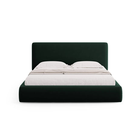 Colonel Bett mit Kopfteil und Stauraum aus Samt in Flaschengrün (Riviera 38), 200x200 cm von Cosmopolitan Design – Bild 4
