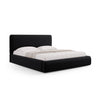 Colonel Bett mit Kopfteil und Stauraum aus Samt in Schwarz (Riviera 100), 140x200 cm von Cosmopolitan Design – Bild 1