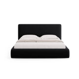 Colonel Bett mit Kopfteil und Stauraum aus Samt in Schwarz (Riviera 100), 180x200 cm von Cosmopolitan Design – Bild 4