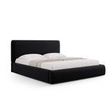 Colonel Bett mit Kopfteil und Stauraum aus Samt in Schwarz (Riviera 100), 200x200 cm von Cosmopolitan Design – Bild 1