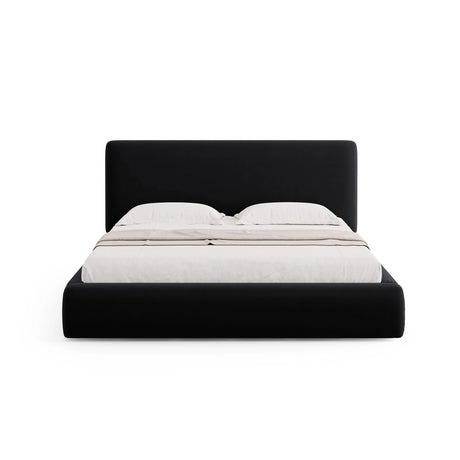 Colonel Bett mit Kopfteil und Stauraum aus Samt in Schwarz (Riviera 100), 200x200 cm von Cosmopolitan Design – Bild 4