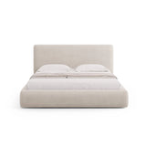 Colonel Bett mit Kopfteil und Stauraum aus Samt oder Chenille, 140x200 cm von Cosmopolitan Design – Bild 3