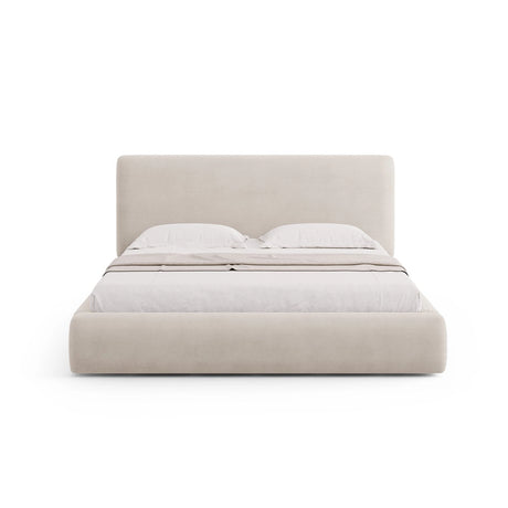 Colonel Bett mit Kopfteil und Stauraum aus Samt oder Chenille, 160x200 cm von Cosmopolitan Design – Bild 3