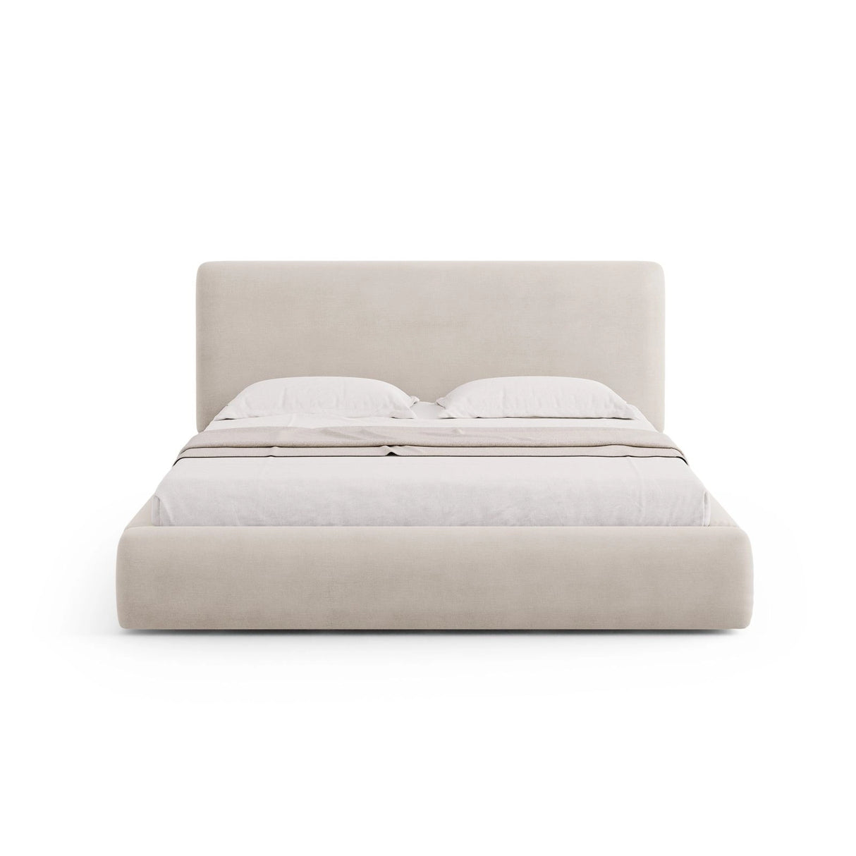 Colonel Bett mit Kopfteil und Stauraum aus Samt oder Chenille, 200x200 cm von Cosmopolitan Design – Bild 3