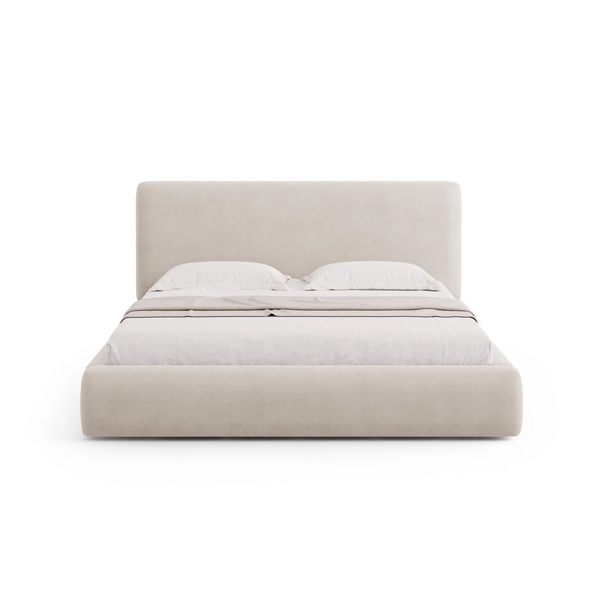 Colonel Bett mit Kopfteil und Stauraum aus Samt oder Chenille, 200x200 cm von Cosmopolitan Design – Bild 3