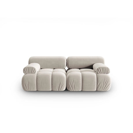 Cortina Modulares 2-Sitzer Sofa aus Samt in Dunkelbeige (Bluvel 30), 188x94 cm von Cosmopolitan Design – Bild 1