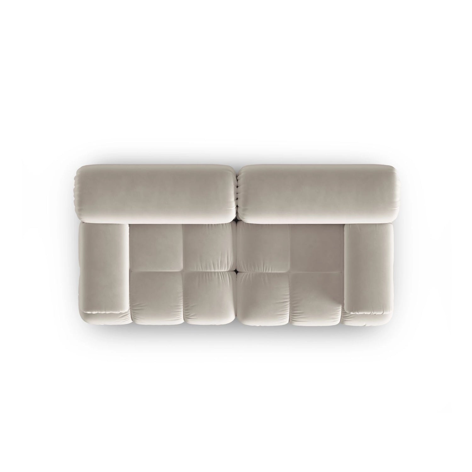 Cortina Modulares 2-Sitzer Sofa aus Samt in Dunkelbeige (Bluvel 30), 188x94 cm von Cosmopolitan Design – Bild 5