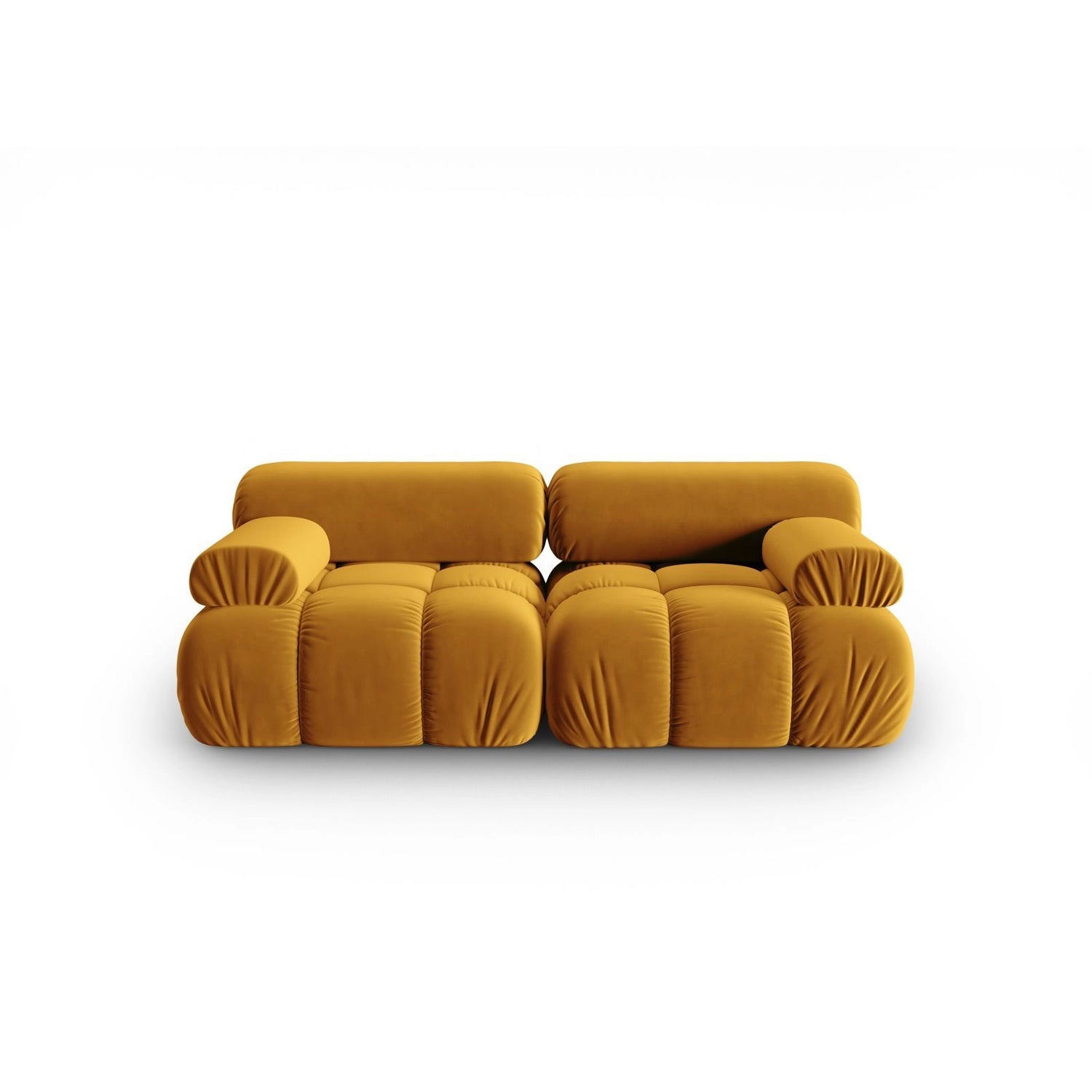 Cortina Modulares 2-Sitzer Sofa aus Samt in Gelb (Bluvel 68), 188x94 cm von Cosmopolitan Design – Bild 1