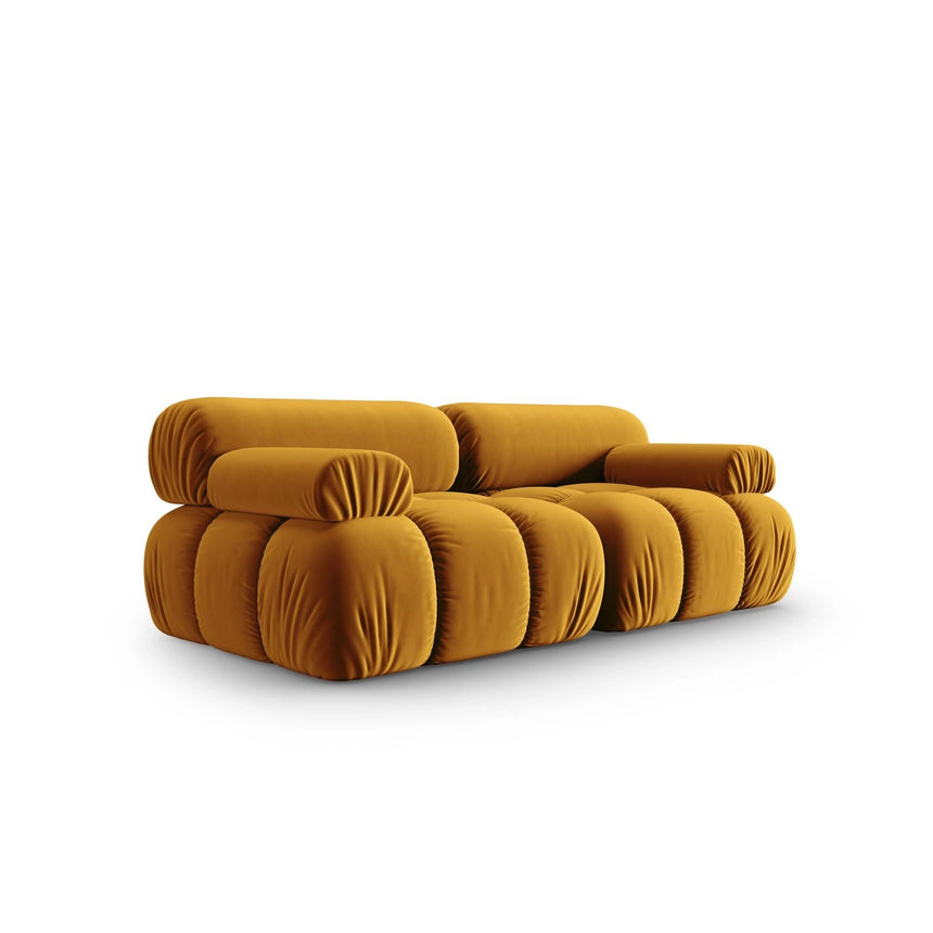 Cortina Modulares 2-Sitzer Sofa aus Samt in Gelb (Bluvel 68), 188x94 cm von Cosmopolitan Design – Bild 3