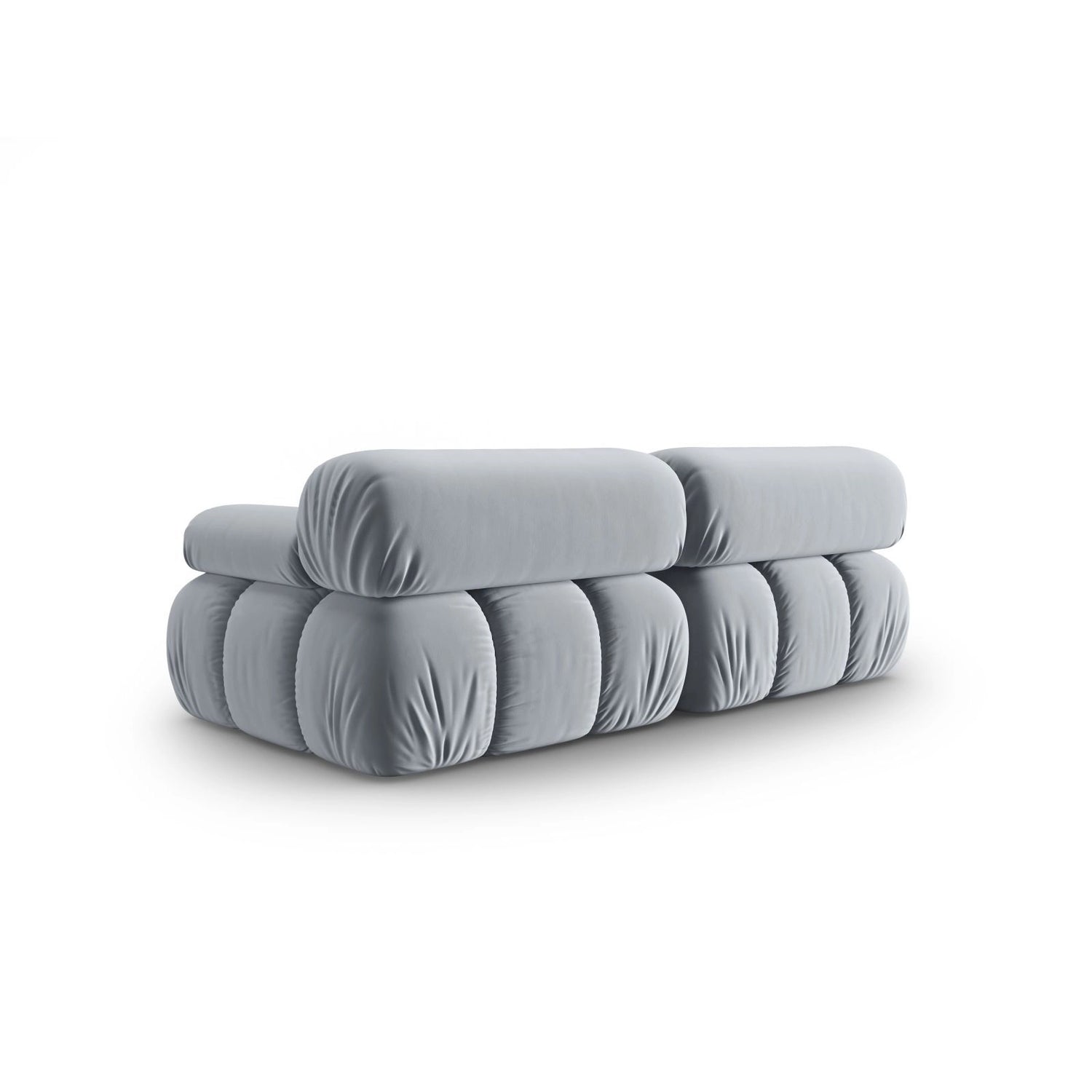 Cortina Modulares 2-Sitzer Sofa aus Samt in Hellblau (Bluvel 06), 188x94 cm von Cosmopolitan Design – Bild 4