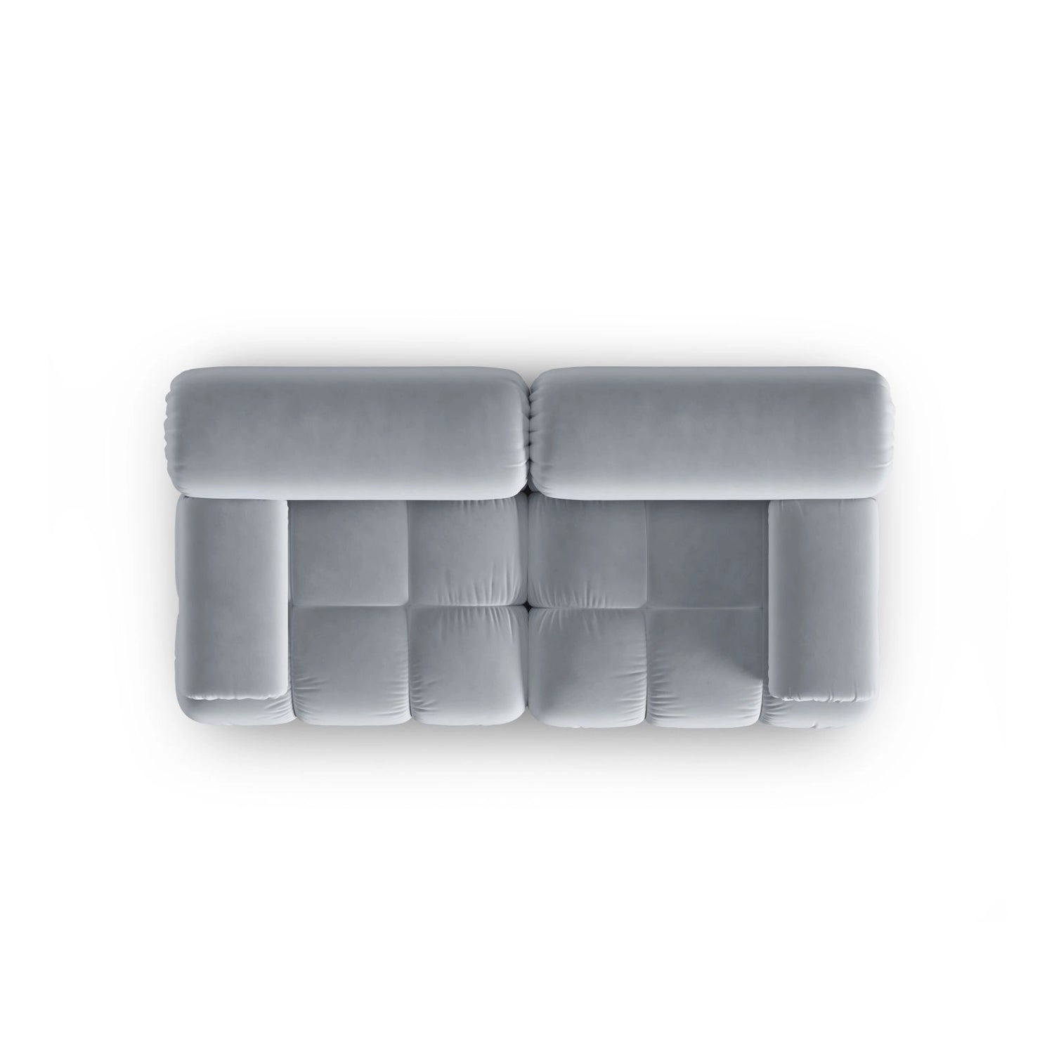 Cortina Modulares 2-Sitzer Sofa aus Samt in Hellblau (Bluvel 06), 188x94 cm von Cosmopolitan Design – Bild 5