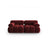 Cortina Modulares 2-Sitzer Sofa aus Samt in Rot (Bluvel 59), 188x94 cm von Cosmopolitan Design – Bild 1
