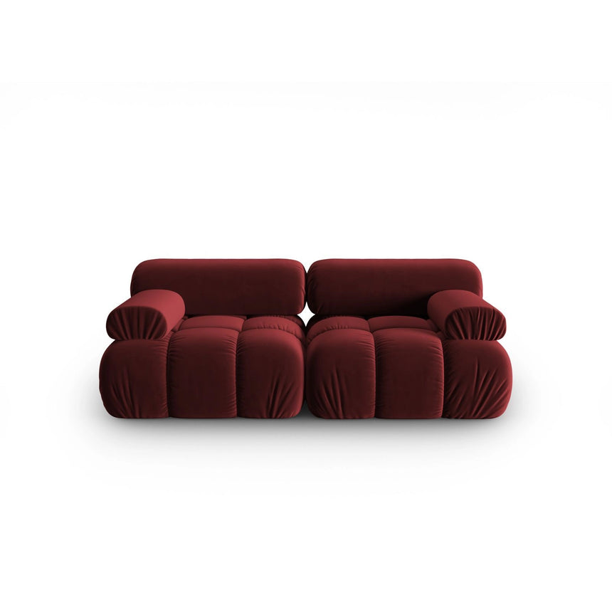 Cortina Modulares 2-Sitzer Sofa aus Samt in Rot (Bluvel 59), 188x94 cm von Cosmopolitan Design – Bild 1