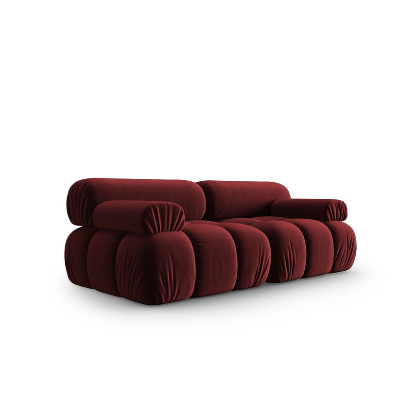Cortina Modulares 2-Sitzer Sofa aus Samt in Rot (Bluvel 59), 188x94 cm von Cosmopolitan Design – Bild 3