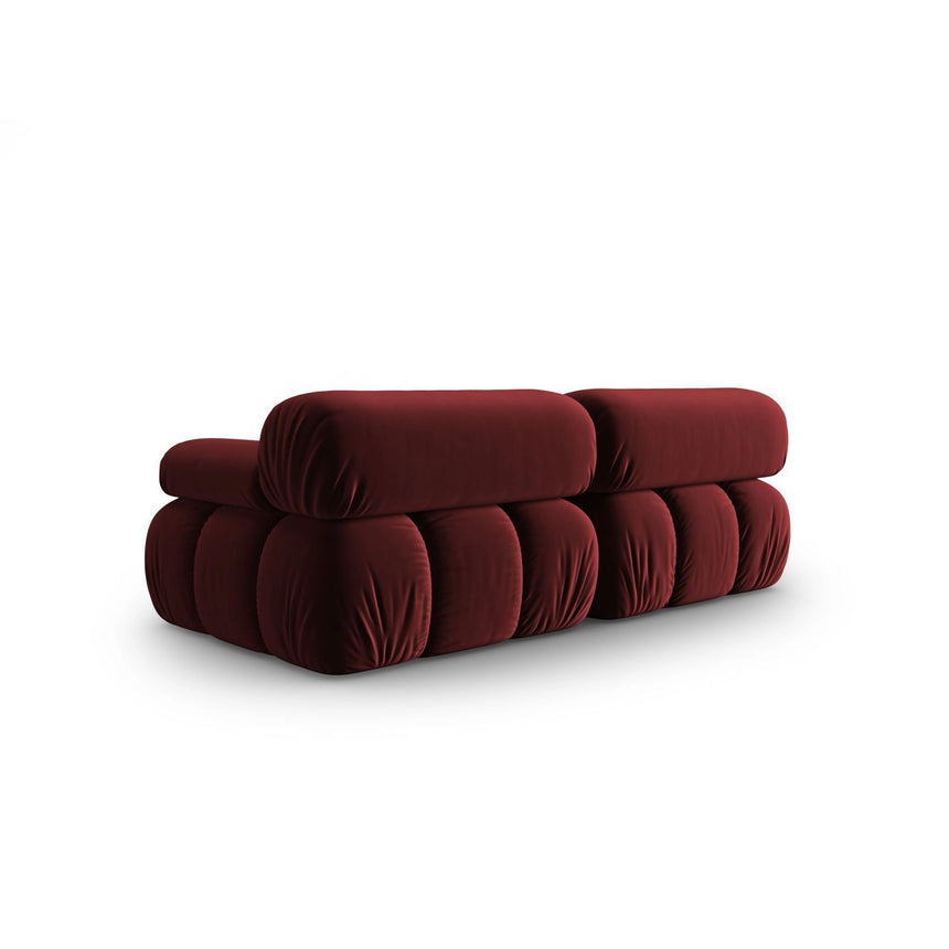 Cortina Modulares 2-Sitzer Sofa aus Samt in Rot (Bluvel 59), 188x94 cm von Cosmopolitan Design – Bild 4