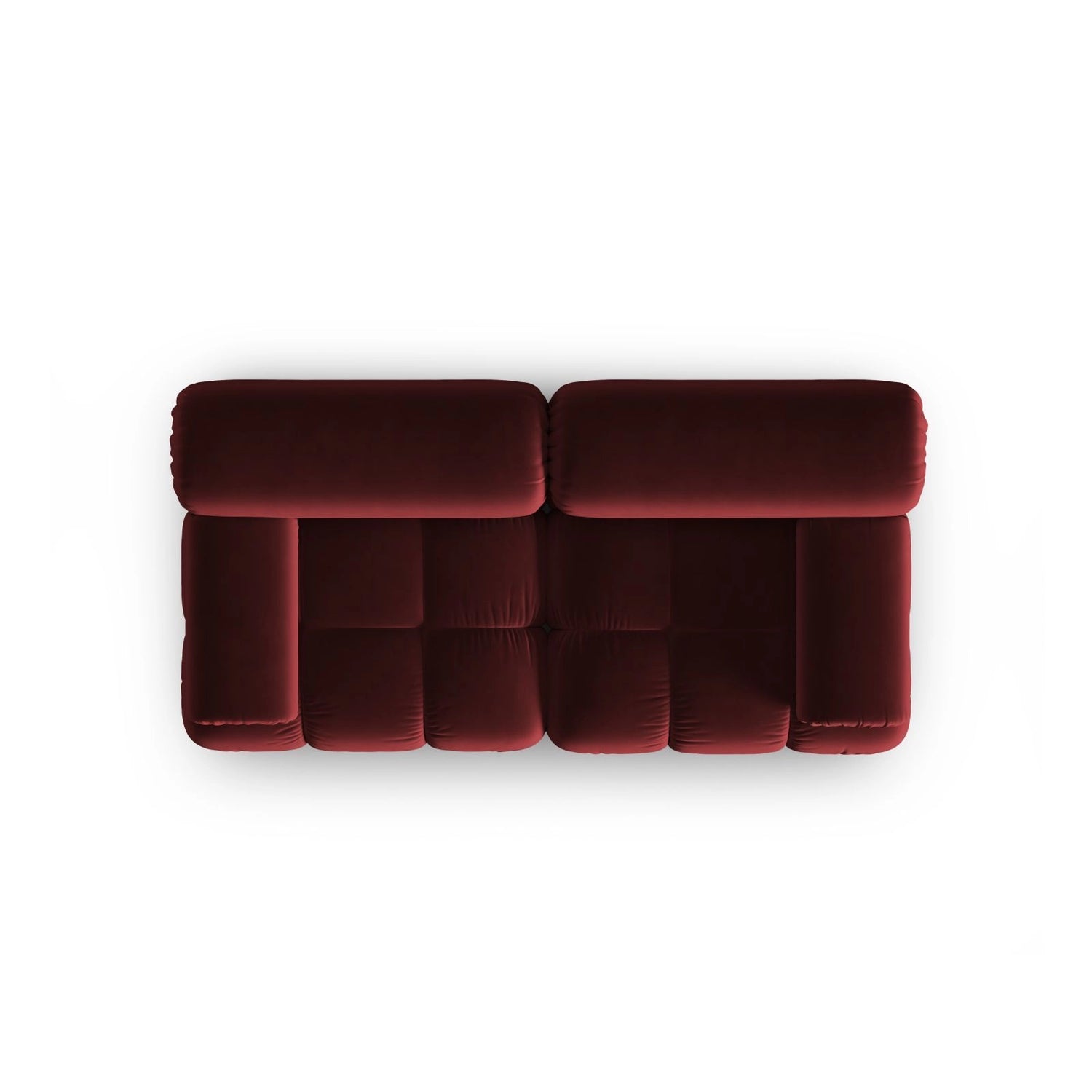 Cortina Modulares 2-Sitzer Sofa aus Samt in Rot (Bluvel 59), 188x94 cm von Cosmopolitan Design – Bild 5