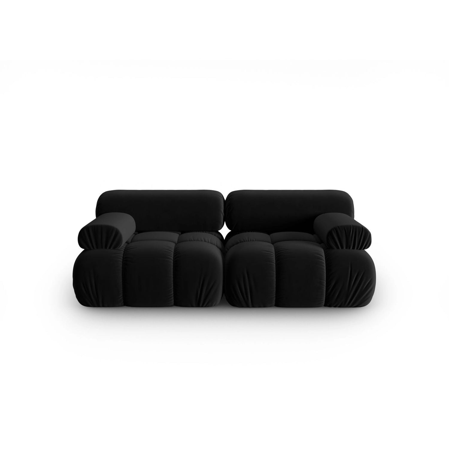 Cortina Modulares 2-Sitzer Sofa aus Samt in Schwarz (Bluvel 19), 188x94 cm von Cosmopolitan Design – Bild 1