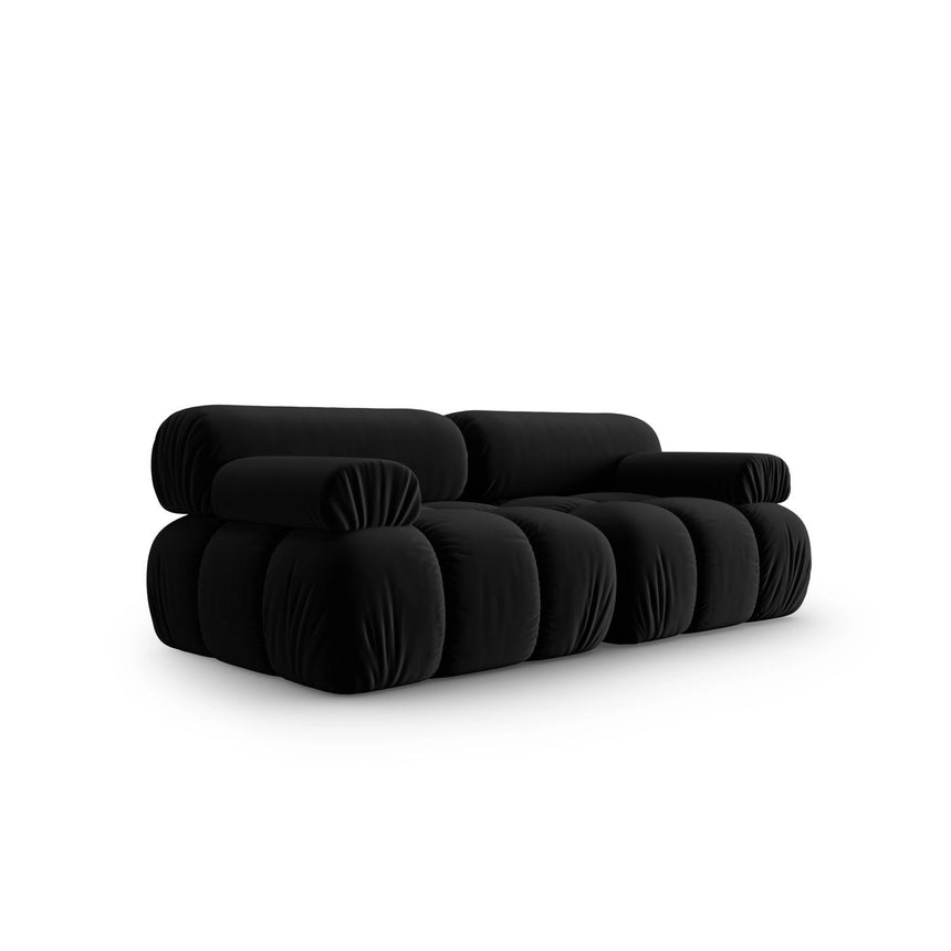 Cortina Modulares 2-Sitzer Sofa aus Samt in Schwarz (Bluvel 19), 188x94 cm von Cosmopolitan Design – Bild 3