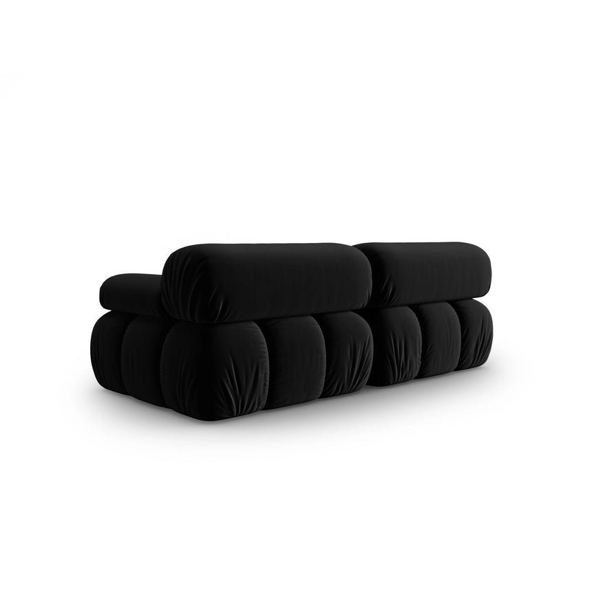 Cortina Modulares 2-Sitzer Sofa aus Samt in Schwarz (Bluvel 19), 188x94 cm von Cosmopolitan Design – Bild 4