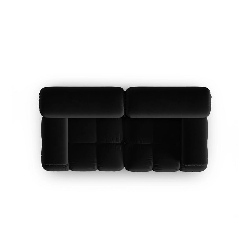 Cortina Modulares 2-Sitzer Sofa aus Samt in Schwarz (Bluvel 19), 188x94 cm von Cosmopolitan Design – Bild 5