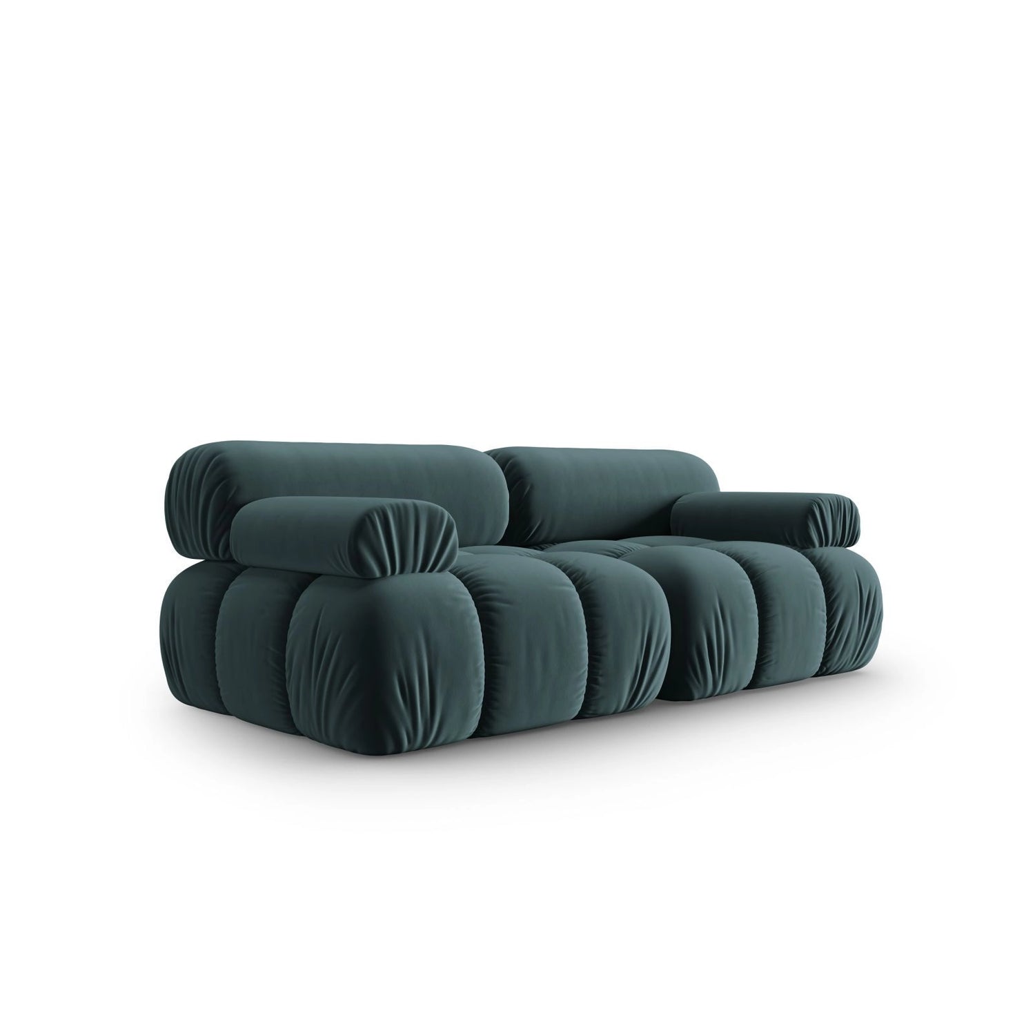 Cortina Modulares 2-Sitzer Sofa aus Samt in Türkis (Bluvel 85), 188x94 cm von Cosmopolitan Design – Bild 3
