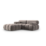 Cortina Modulares 3-Sitzer Ecksofa, Linke Seite, aus Samt in Cappuccino (Bluvel 40), 188x188 cm von Cosmopolitan Design – Bild 3