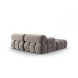 Cortina Modulares 3-Sitzer Ecksofa, Linke Seite, aus Samt in Cappuccino (Bluvel 40), 188x188 cm von Cosmopolitan Design – Bild 5