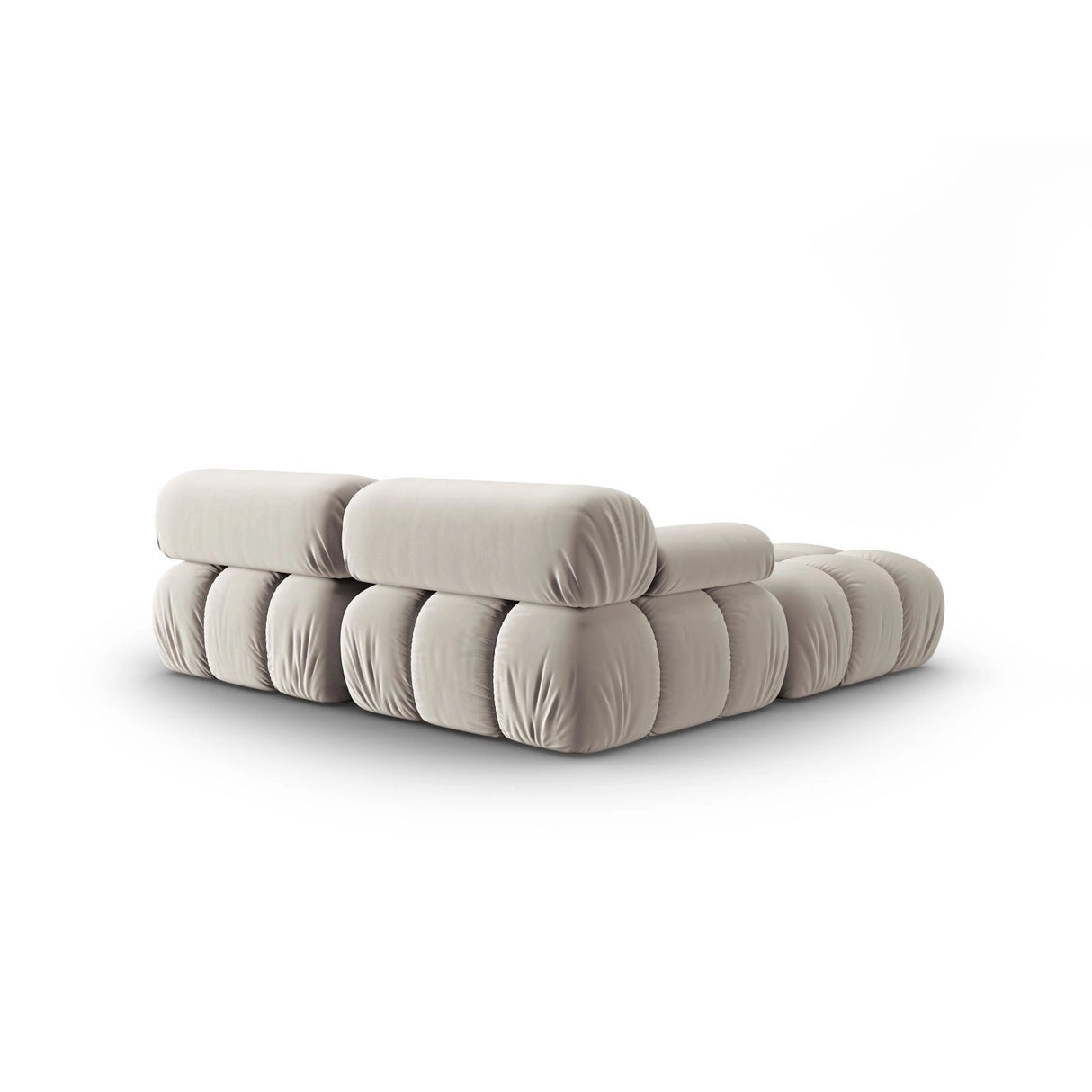 Cortina Modulares 3-Sitzer Ecksofa, Linke Seite, aus Samt in Dunkelbeige (Bluvel 30), 188x188 cm von Cosmopolitan Design – Bild 5