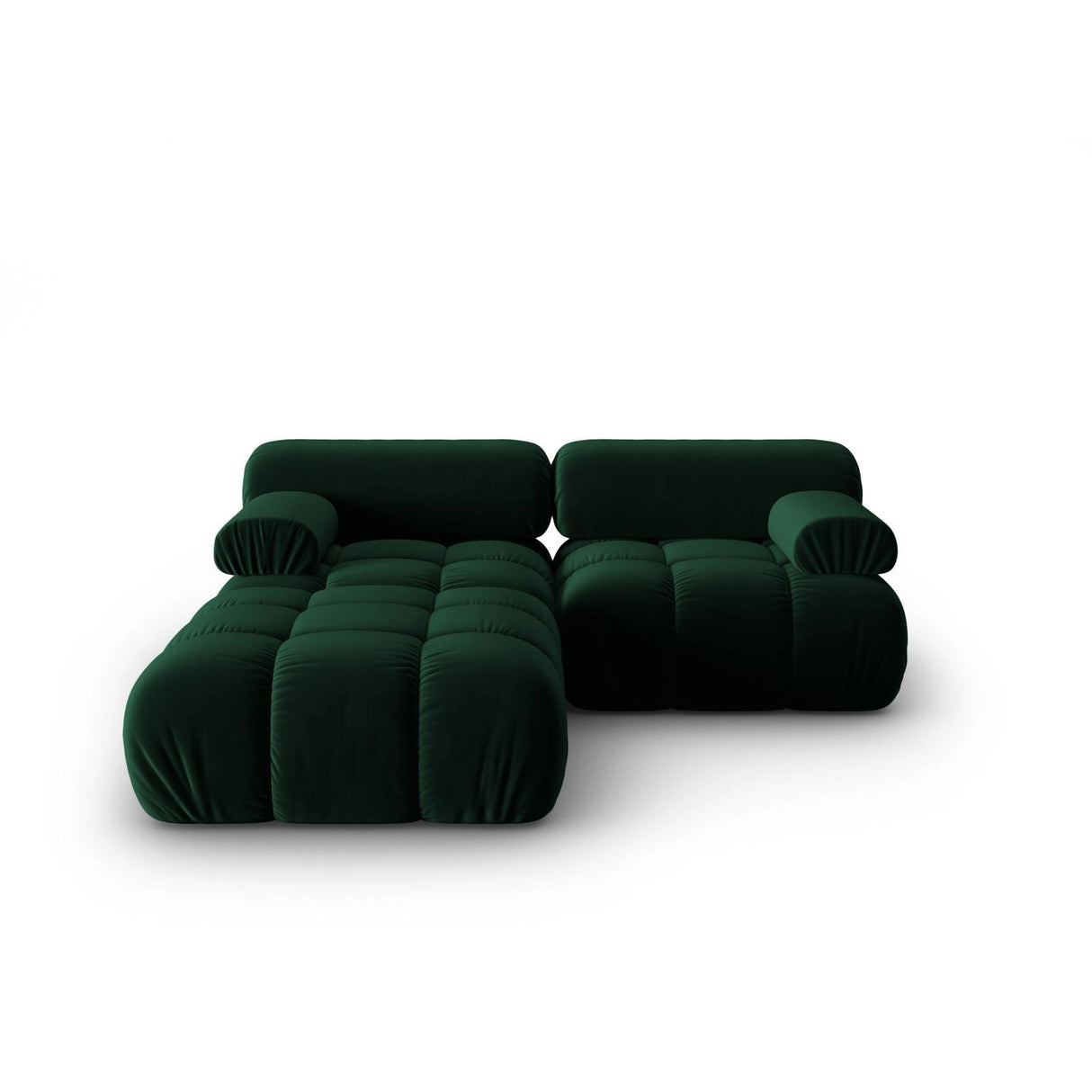 Cortina Modulares 3-Sitzer Ecksofa, Linke Seite, aus Samt in Flaschengrün (Bluvel 78), 188x188 cm von Cosmopolitan Design – Bild 1