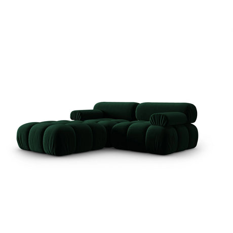 Cortina Modulares 3-Sitzer Ecksofa, Linke Seite, aus Samt in Flaschengrün (Bluvel 78), 188x188 cm von Cosmopolitan Design – Bild 3