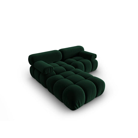 Cortina Modulares 3-Sitzer Ecksofa, Linke Seite, aus Samt in Flaschengrün (Bluvel 78), 188x188 cm von Cosmopolitan Design – Bild 4