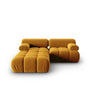 Cortina Modulares 3-Sitzer Ecksofa, Linke Seite, aus Samt in Gelb (Bluvel 68), 188x188 cm von Cosmopolitan Design – Bild 1