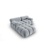 Cortina Modulares 3-Sitzer Ecksofa, Linke Seite, aus Samt in Hellblau (Bluvel 06), 188x188 cm von Cosmopolitan Design – Bild 4