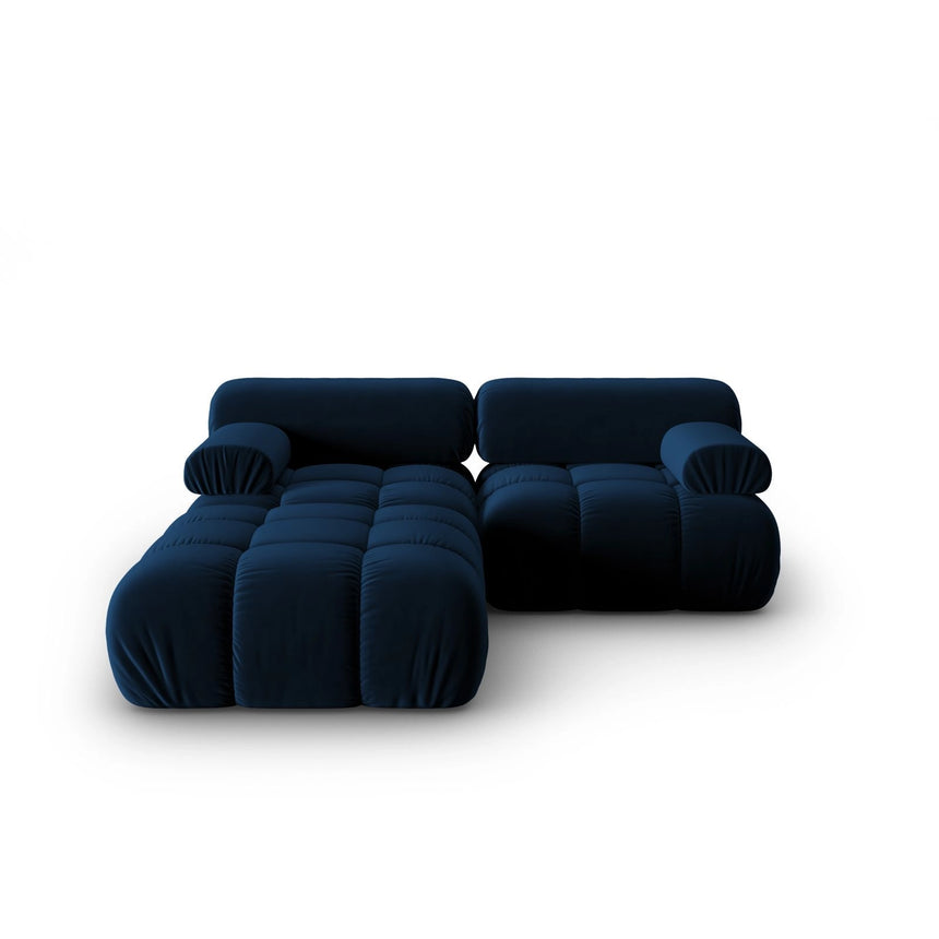 Cortina Modulares 3-Sitzer Ecksofa, Linke Seite, aus Samt in Königsblau (Bluvel 86), 188x188 cm von Cosmopolitan Design – Bild 1