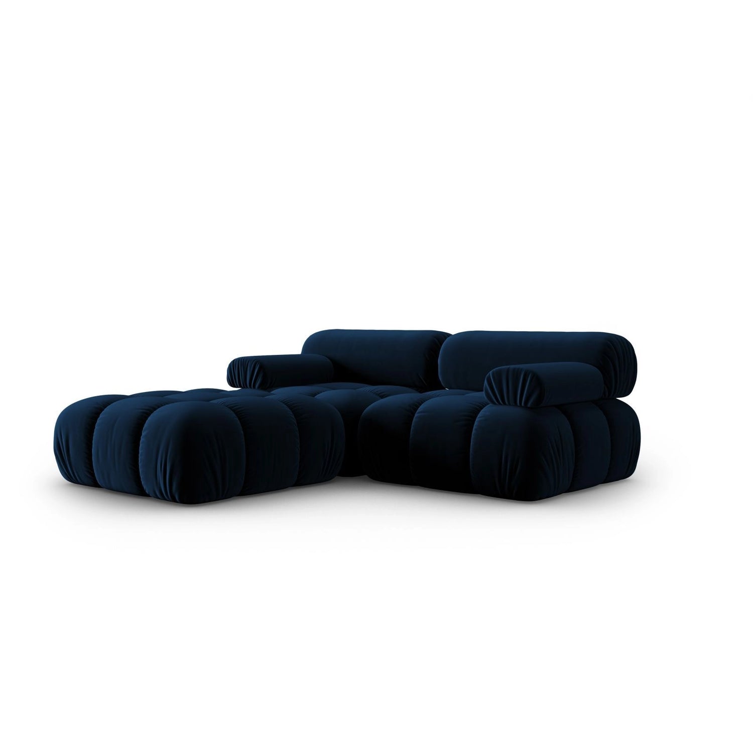 Cortina Modulares 3-Sitzer Ecksofa, Linke Seite, aus Samt in Königsblau (Bluvel 86), 188x188 cm von Cosmopolitan Design – Bild 3