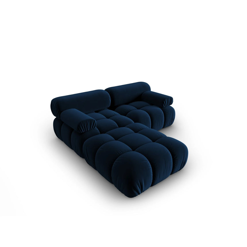 Cortina Modulares 3-Sitzer Ecksofa, Linke Seite, aus Samt in Königsblau (Bluvel 86), 188x188 cm von Cosmopolitan Design – Bild 4