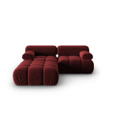 Cortina Modulares 3-Sitzer Ecksofa, Linke Seite, aus Samt in Rot (Bluvel 59), 188x188 cm von Cosmopolitan Design – Bild 1