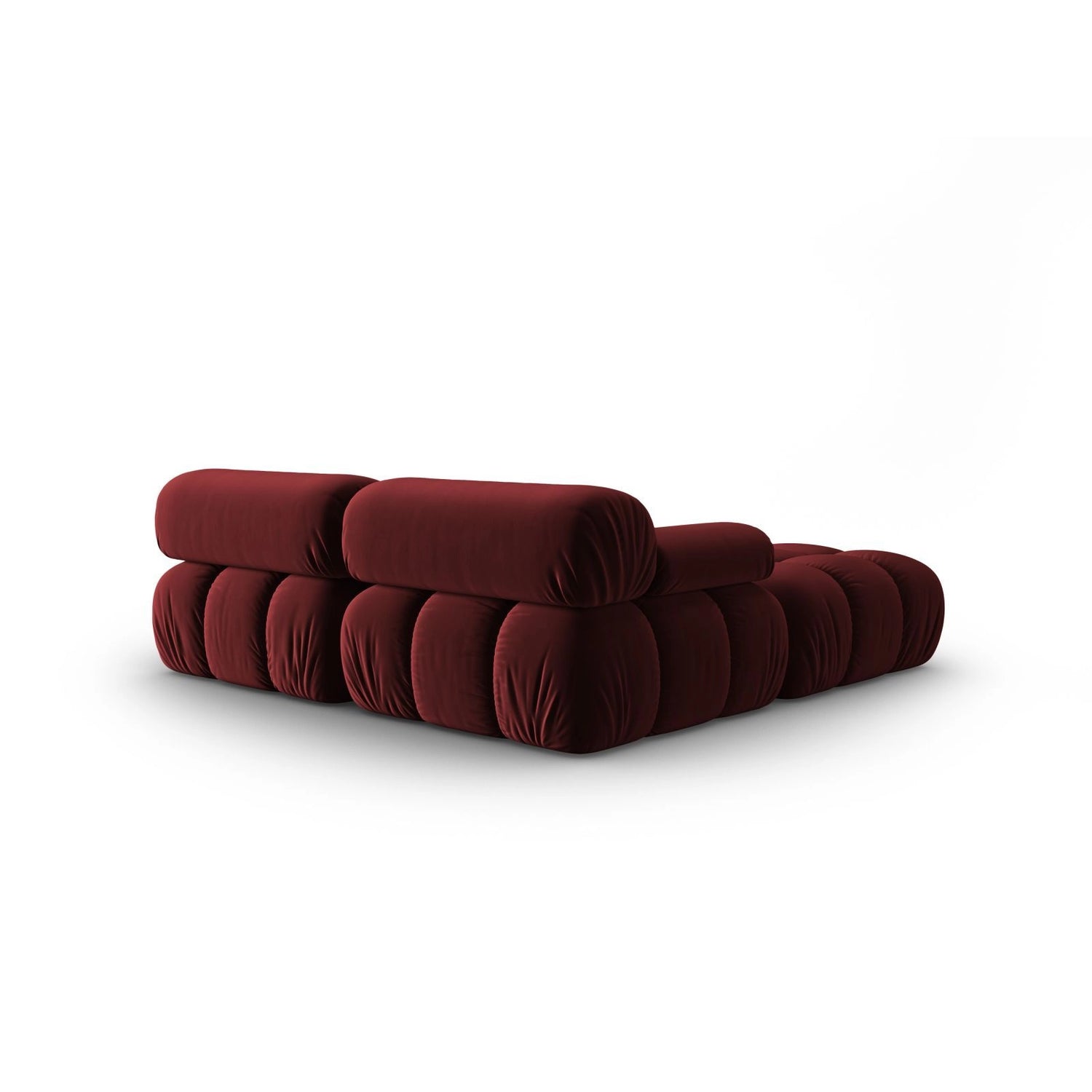 Cortina Modulares 3-Sitzer Ecksofa, Linke Seite, aus Samt in Rot (Bluvel 59), 188x188 cm von Cosmopolitan Design – Bild 5